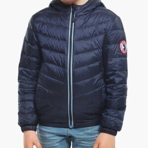 ROKKA&ROLLA Nordstrom Navy Puffer Packable Kids Jacket with Hood Size L 10-12
